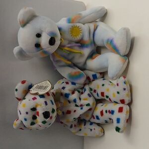 Beanie Baby, a lot of two, including y2k Bear